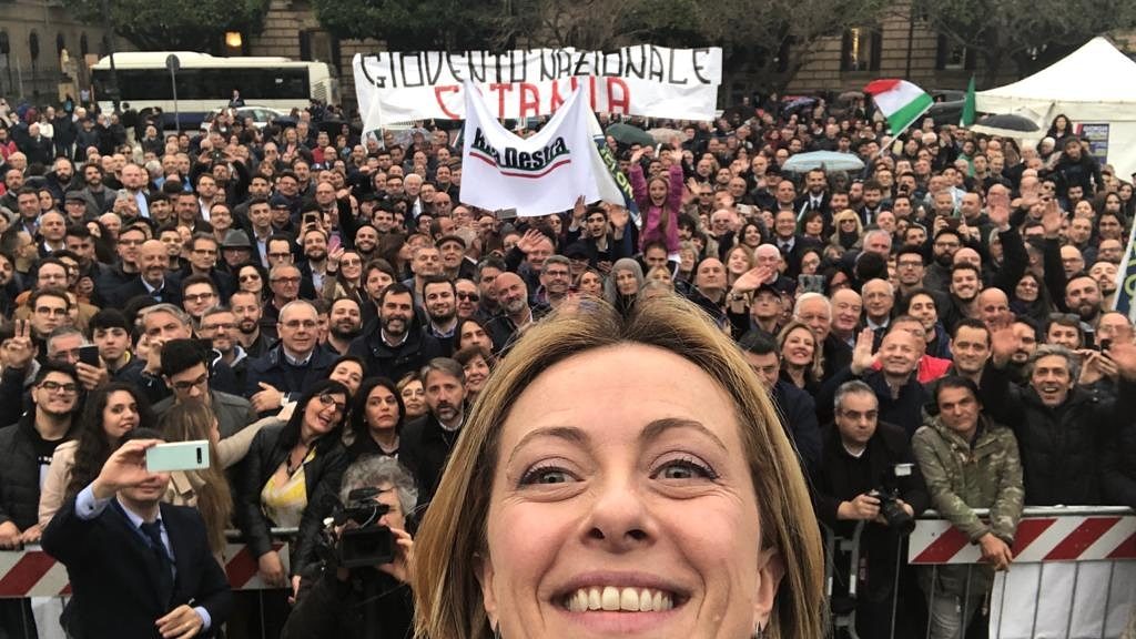 Foto Giorgia comizio palermo