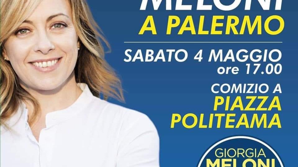 Meloni comizio