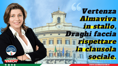Vertenza Almaviva in stallo Draghi faccia rispettare la clausola sociale 410 x 230 px