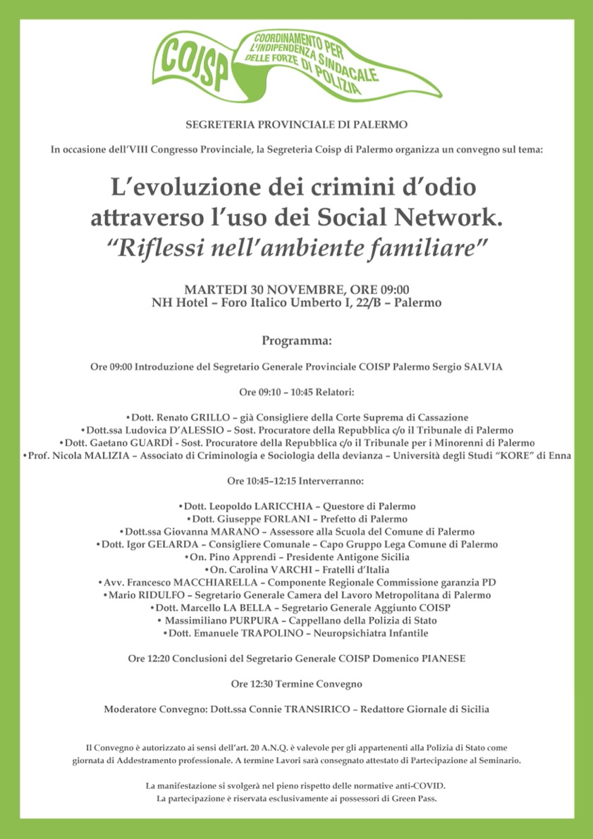On.Carolina Varchi Convegno COISP Levoluzione dei crimini dodio attraverso luso dei Social Network7